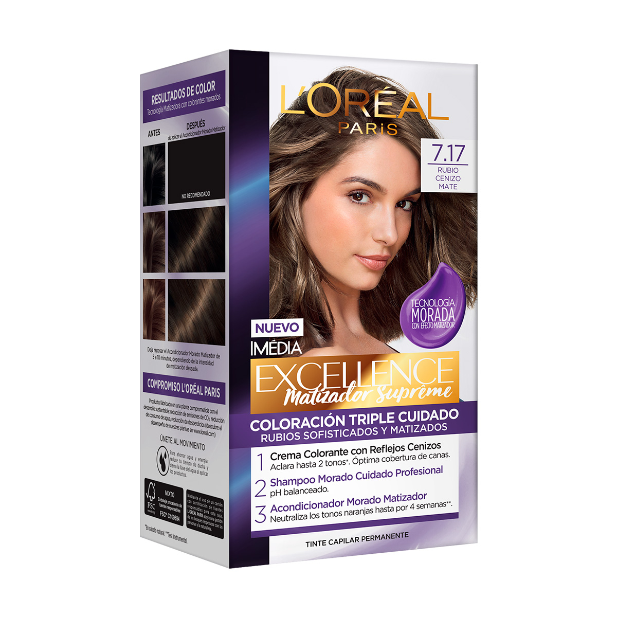 Excellence Matizador Tinte Kit 7.17