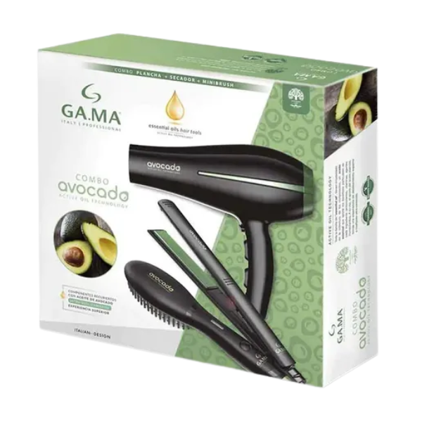 Gama Combo Secador+Planchita+Cepillo Avocado