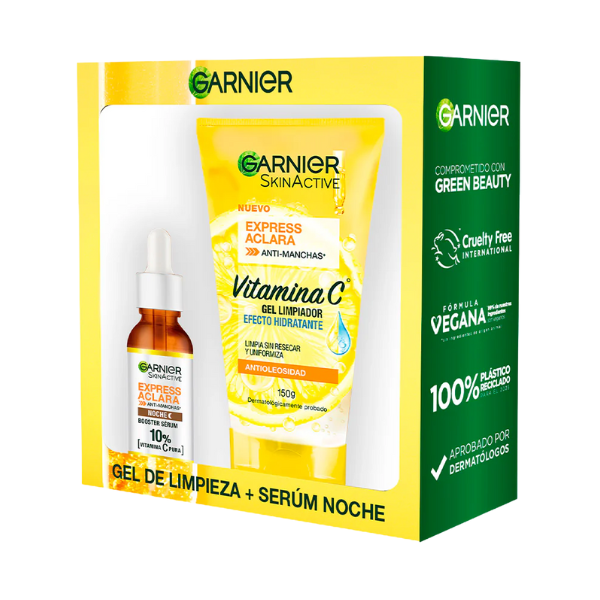 Garnier Kit Gel Limpieza+Serum Vita C
