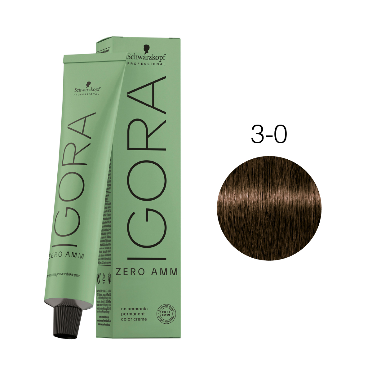 Igora Zero Amm Tinte Pomo 60g 3-0
