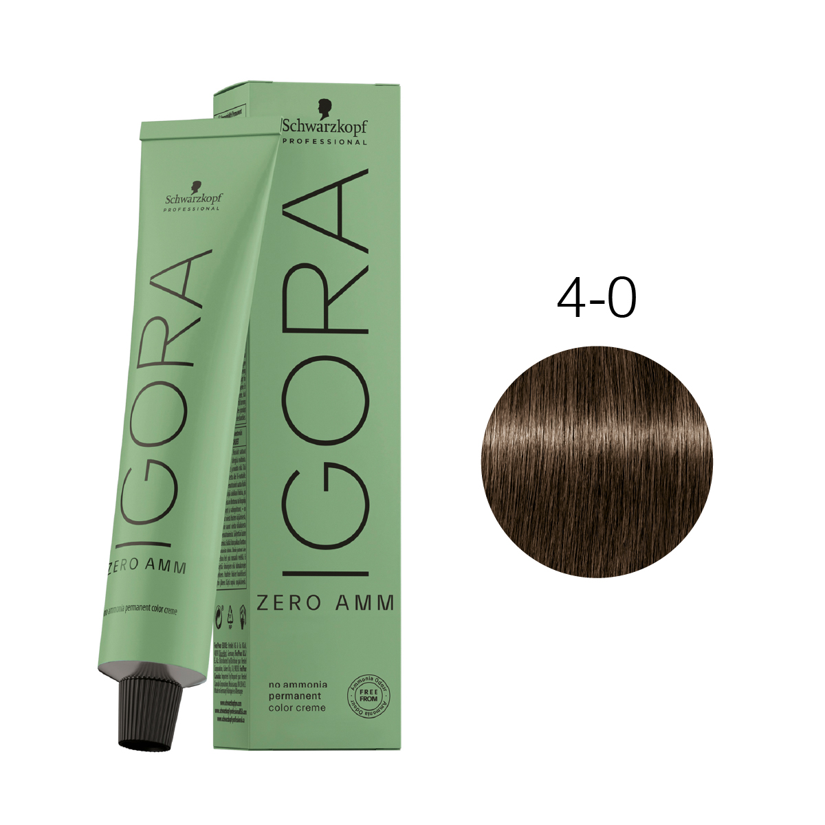 Igora Zero Amm Tinte Pomo 60g 4-0