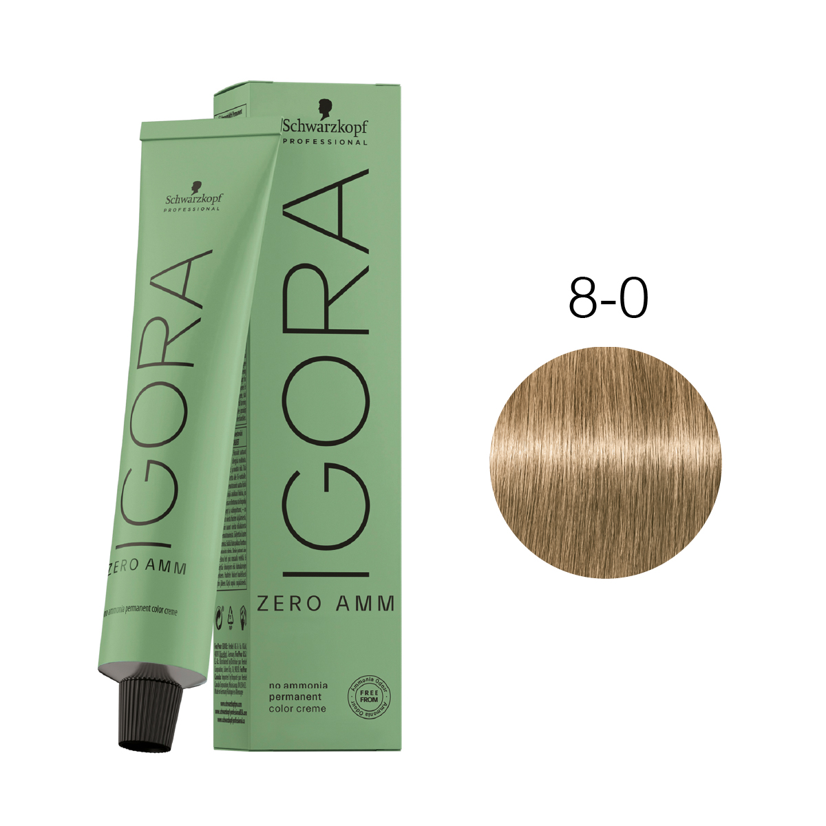 Igora Zero Amm Tinte Pomo 60g 8-0