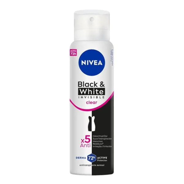 Nivea Des Aer Invisible B&W Clear 150ml
